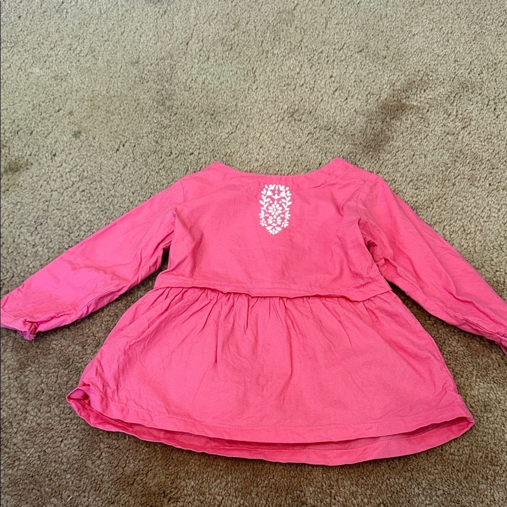 Carter's Bright Pink Long Sleeve Dress